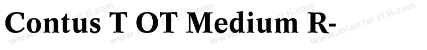 Contus T OT Medium R字体转换
